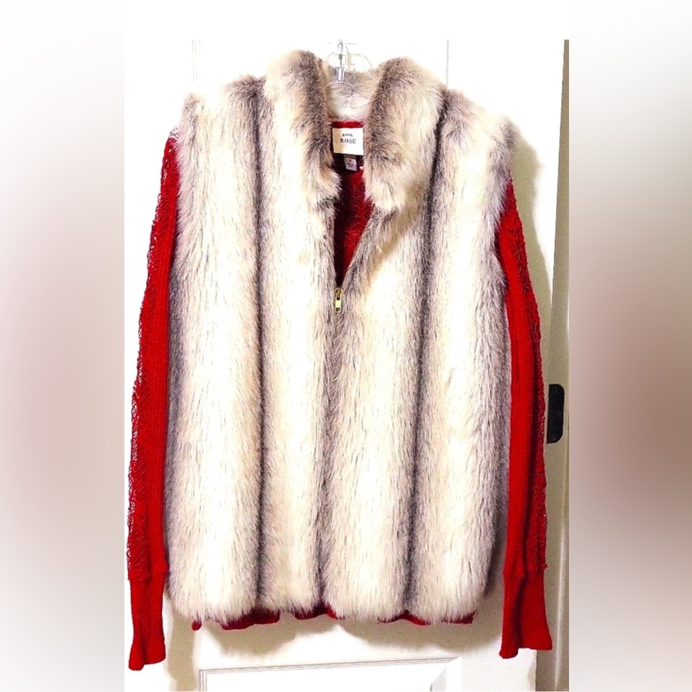 FABULOUS FURS for Animal Lovers*USA. Signature faux mink fur vest. Size M/L